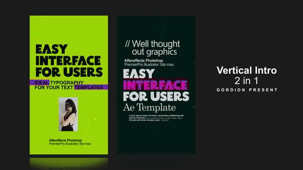 Videohive Vertical Intro 2 in 1