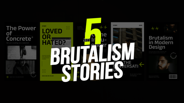 Videohive 5 Brutalism Stories