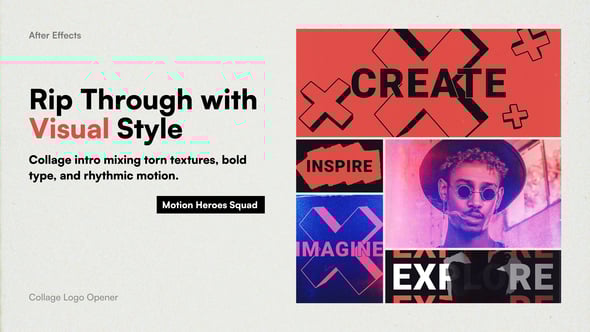Videohive Collage Logo Opener