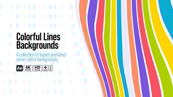 Videohive Colorful Lines Backgrounds