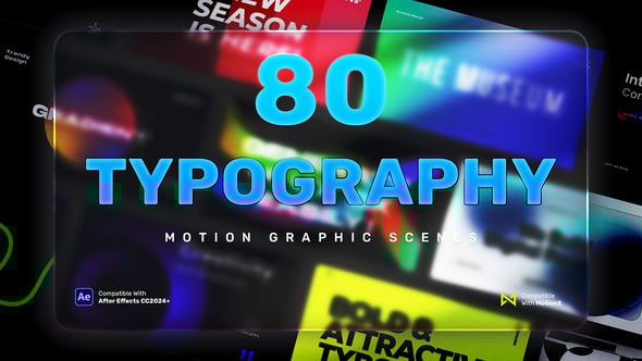 Videohive 80 Typography Scenes | After Effects