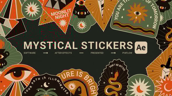 Videohive Mystical Stickers For After Effects