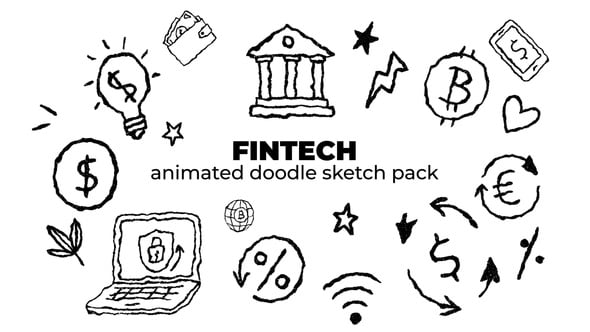 Videohive Fintech – Animated Doodle Sketch Pack