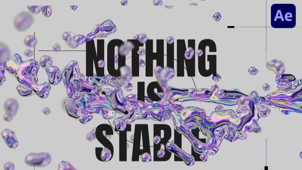 Videohive Glitch Holographic Splash Intro