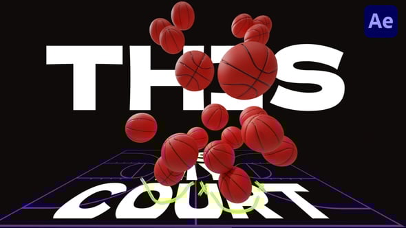 Videohive Fastbreak Basketball 3D & Scribble Intro