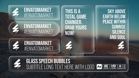 Videohive Glass Speech Bubbles