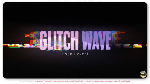Videohive Glitch Wave – Logo Reveal