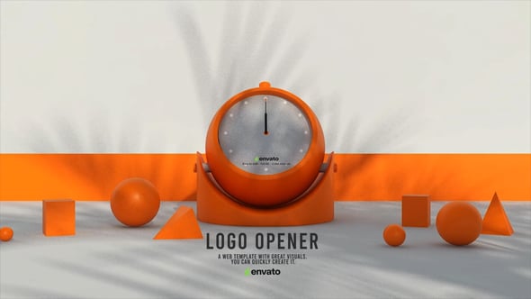 Videohive 3D Clock Logo