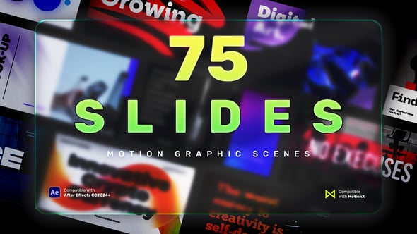 Videohive 75 Slide Scenes | After Effects