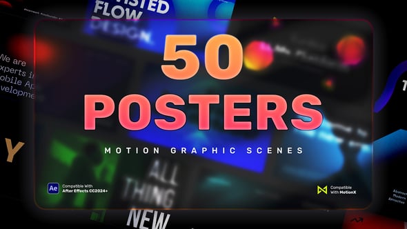 Videohive 50 Poster Scenes | After Effects