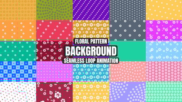 Videohive Floral Pattern Back Ground Loop Animation