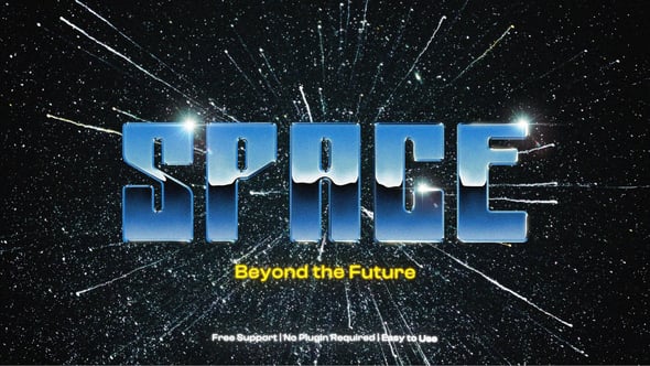 Videohive Retro Chrome Text Effect