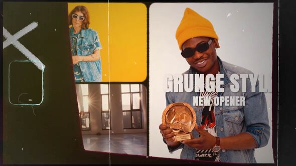 Videohive Grunge Split Opener