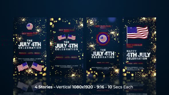 Videohive July 4th Instagram Stories