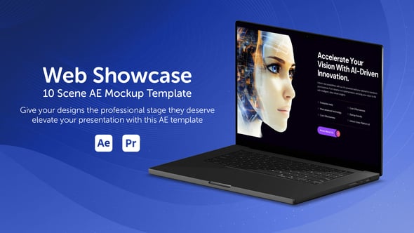 Videohive Web Showcase – 10 Scene AE Mockup Template