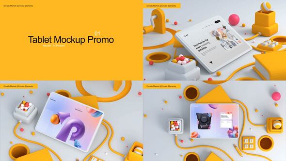 Videohive Tablet Mockup 58553383