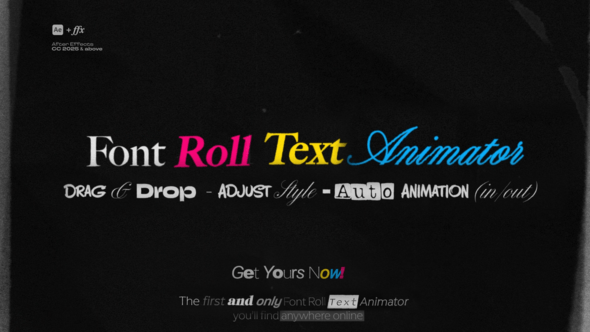 Videohive Font Roll Text Animator | A New Way To Animate Type In After Effects