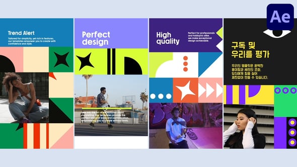 Videohive Abstract Shapes Social Media Stories for After Effects
