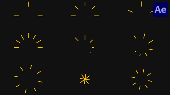 Videohive Animated Bursts And Highlight Lines Pack for After Effects