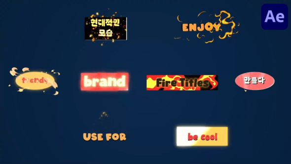 Videohive Fire Titles for After Effects