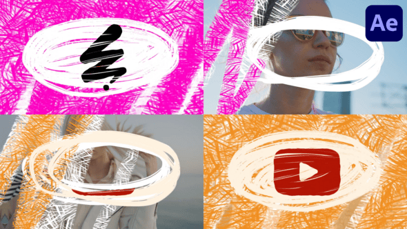 Videohive Felt Pen Drawing Logo Transitions for After Effects