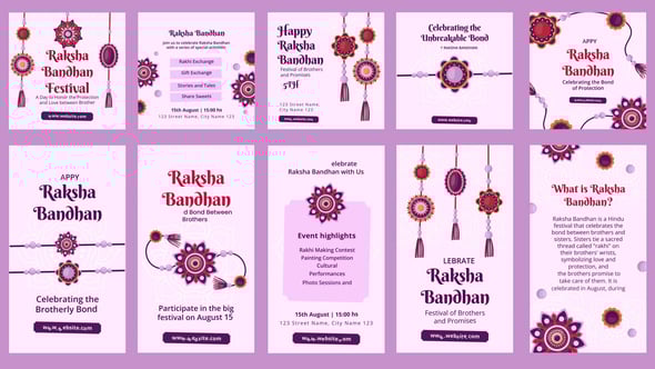 Videohive Raksha Bandhan Feed and Stories Instagram