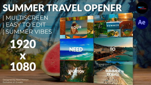 Videohive Summer Travel Opener | Multiscreen