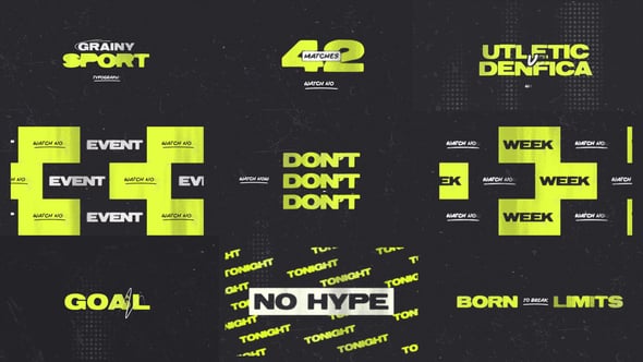 Videohive Grainy Sport Typography