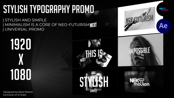 Videohive Stylish Typography Promo