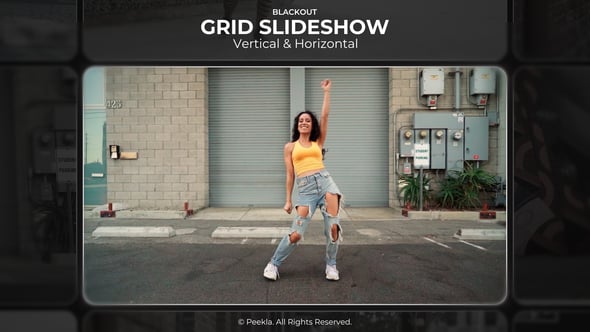 Videohive Grid Blackout Slideshow