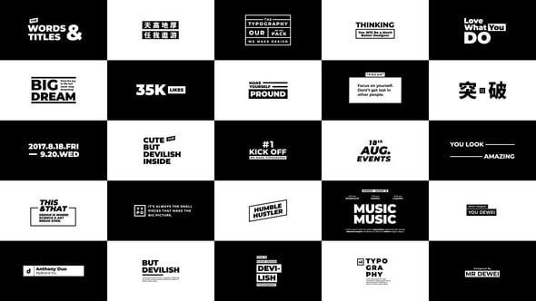 Videohive Words & Titles