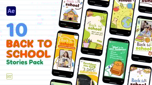 Videohive Back To School Story Set For After Effects