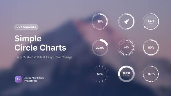 Videohive Simple Circle Charts
