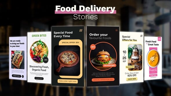 Videohive Food Delivery Stories