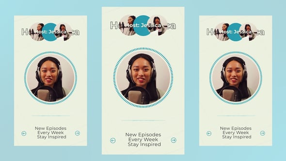 Videohive Podcast Minimal Vertical Slideshow