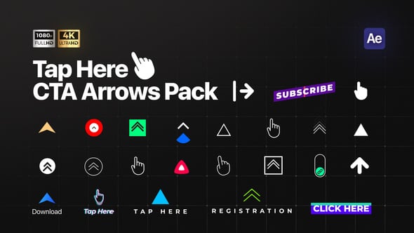 Videohive Tap Here CTA Arrows Pack