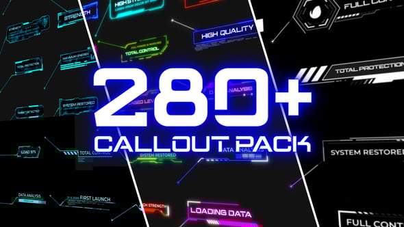Videohive Glitch Callout Pack