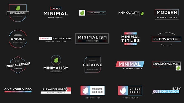 Videohive Gradient Minimal Titles