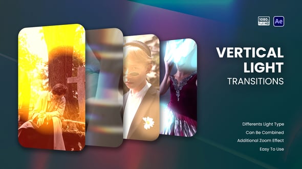 Videohive Vertical Light Transitions