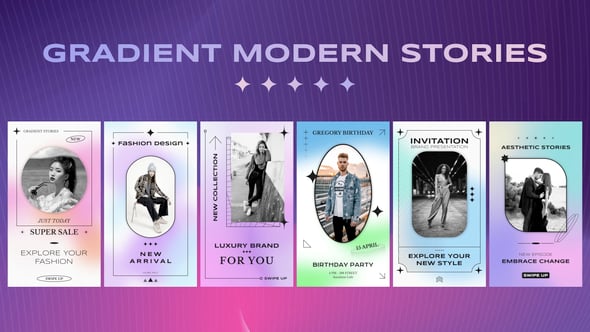Videohive Gradient Modern Stories
