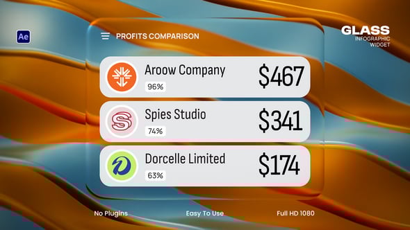 Videohive Glass Infographic Widget