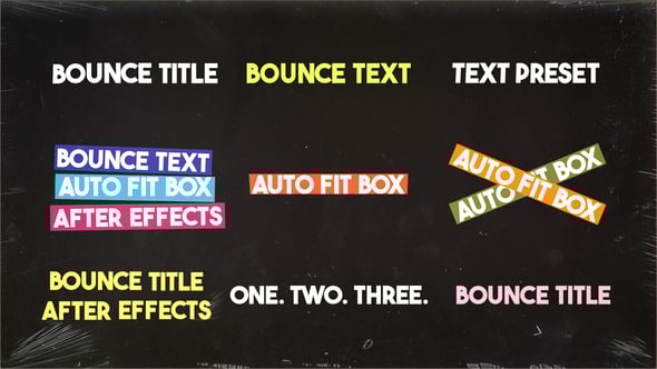 Videohive Bounce Text Presets