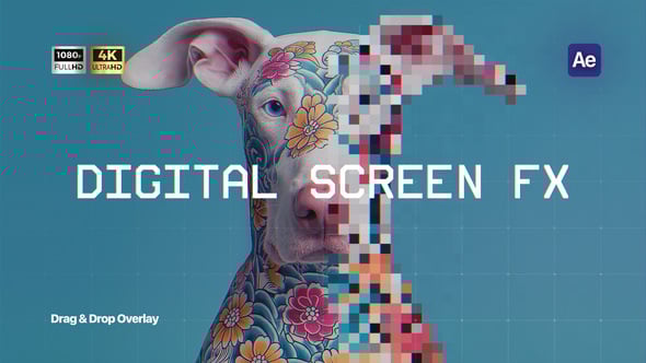 Videohive Digital Screen FX – Monitor Pixel Overlay
