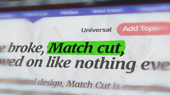 Videohive Match Cut Universal