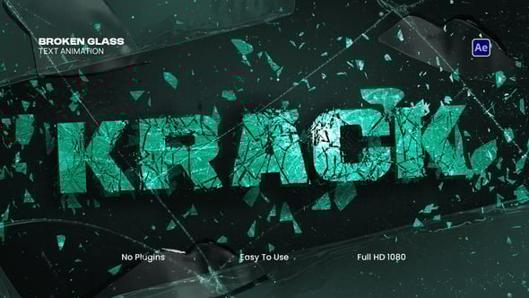 Videohive Broken Glass Text Animations