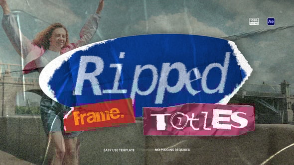 Videohive Ripped Frame Titles