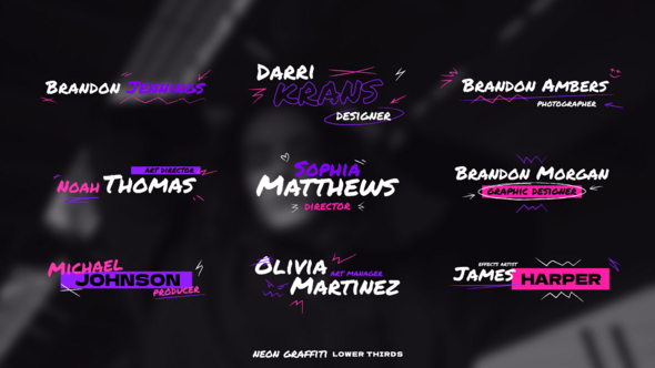Videohive Neon Graffiti Lower Thirds / AE