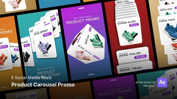 Videohive Reels – Product Carousel Promo After Effects Template