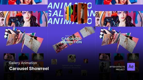 Videohive Gallery Animation – Carousel Showreel After Effects Template