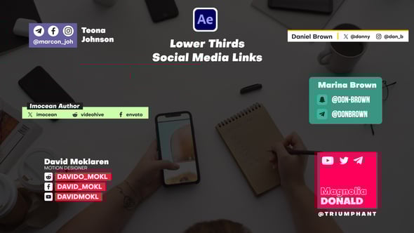 Videohive Lower Thirds – Social Media Links